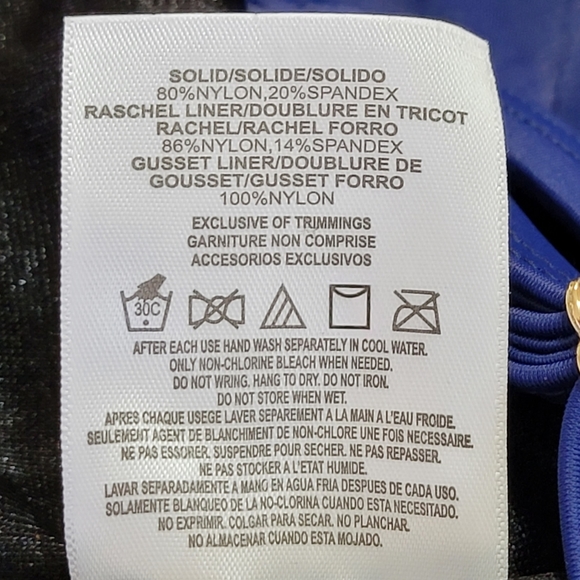 Fit 4 ur Hips Swimsuit Womens 8 Blue 3 Tiered Swim Romper One Piece Built In Bra - Picture 9 of 9